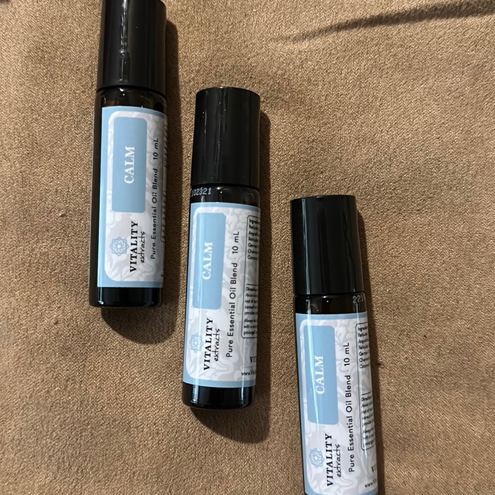 Set of 3 Vitality Calm Roll-On 10 ml pure essential oil blend